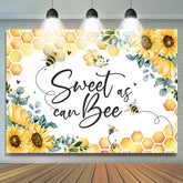Lofaris Sweet As Can Bee Sunflower Baby Shower Backdrop